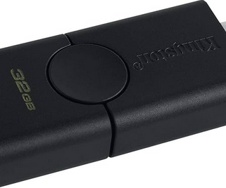 فلاشة كينج ستون بلاستيك اسود 32 جيجا